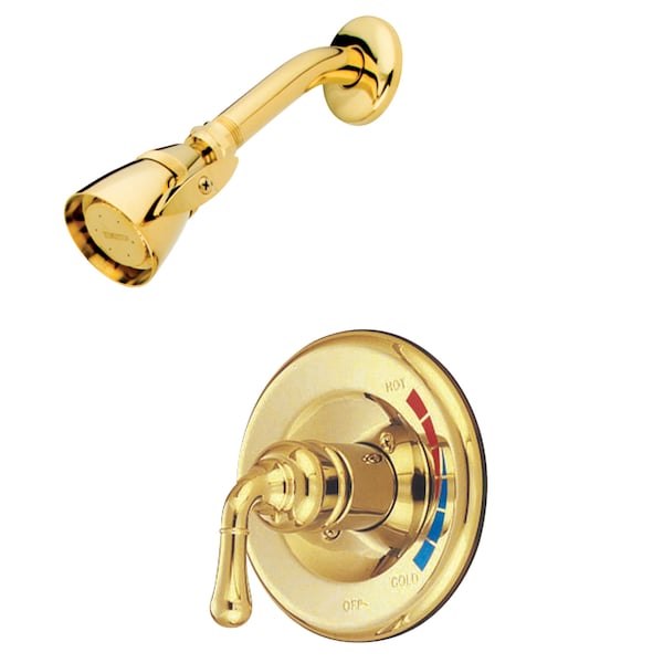 Kingston Brass Shower Faucet, 2, Wall Mount, Polished Brass KB632SO - main